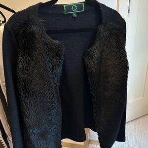 C. Wonder Black Faux Fur Vest